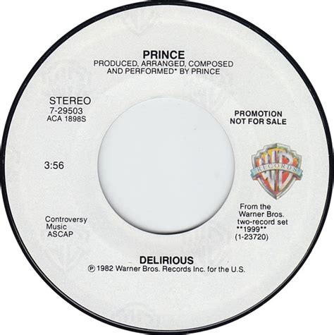 Prince Delirious Arc Pressing Vinyl Discogs