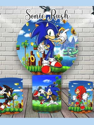 Kit Painel De Festa E Capas Cilindros Sonic Rush Compre Produtos