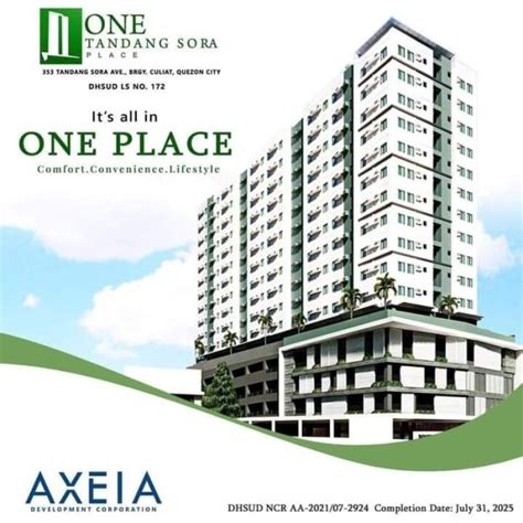 Pre Selling Condo Units At Tandang Sora Quezon City For Sale