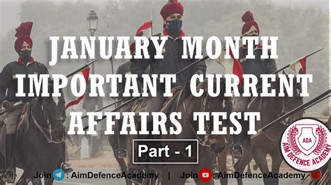 January Month Important Current Affairs Test For Afcat Cds Ta Capf