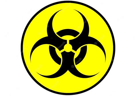 Premium Vector Biohazard Symbol Label Yellow Isolated