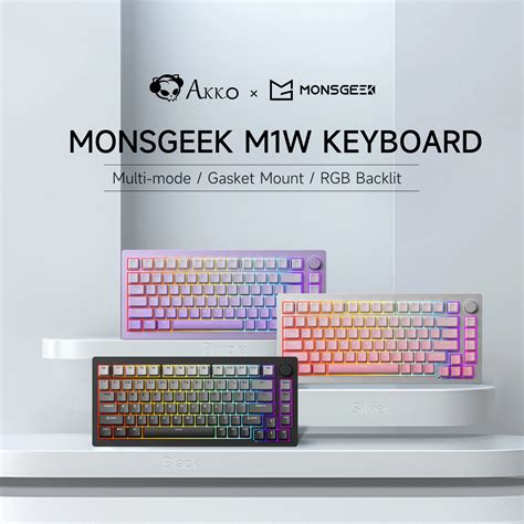 Teclado Mec Nico Akko Monsgeek M1W Alum Nio Multimodo CNC Montagem De