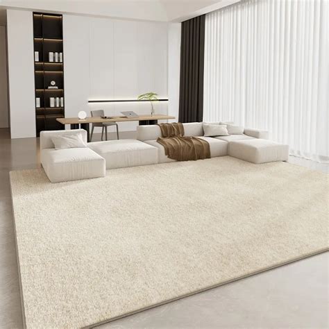 Cremefarbenes Wohnzimmer Sofa Gro Fl Chige Teppiche Beige Schlafzimmer