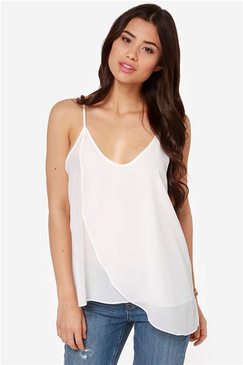 Cute Ivory Top Tank Top Camisole White Top 36 00 Lulus