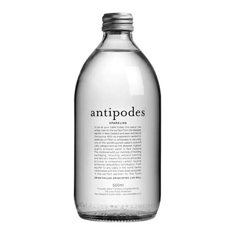 Antipodes Sparkling Mineral Water 500ml Case Kent Street Cellars