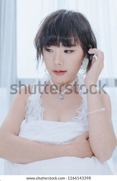 Sexy Woman White Lingerie On Bed Stock Photo Shutterstock
