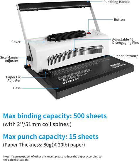 Buy Makeasy Spiral Coil Binding Machine For Letter Sizea4a5