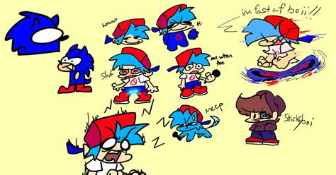Boyfriend Doodles Ft Sonic Sitckybm By Kyiedraw On Deviantart