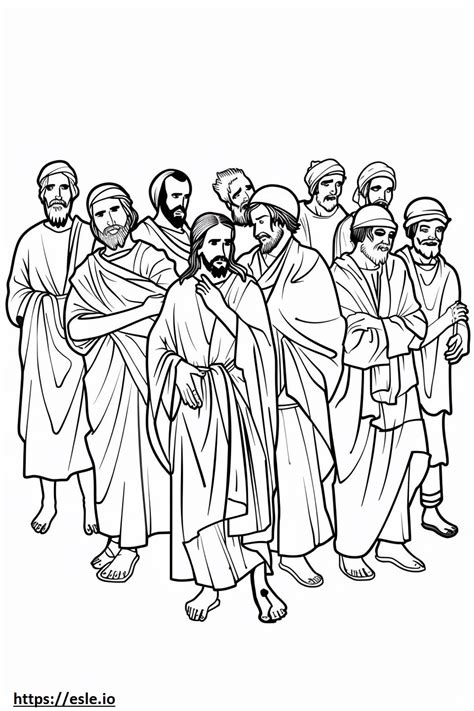 Jesus Calling His Disciples Coloring Pages Printable First Disciples Of