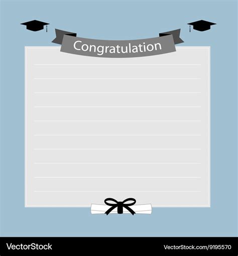 Congratulation Graduation Banner Royalty Free Vector Image