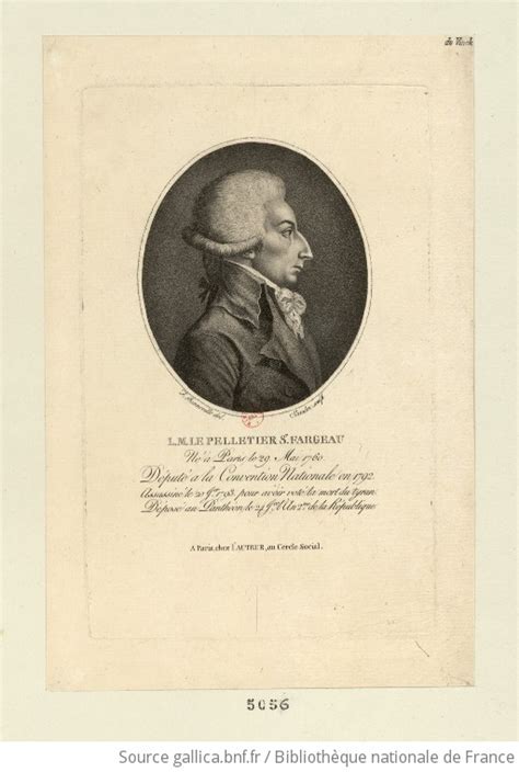 L M Le Pelletier St Fargeau né à Paris le 29 mai 1760 estampe