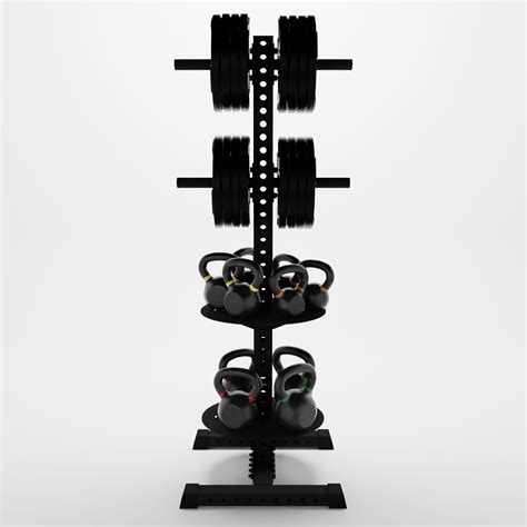 Vertical Plate And Kettlebell Storage Rack Synergy Custom Fitness