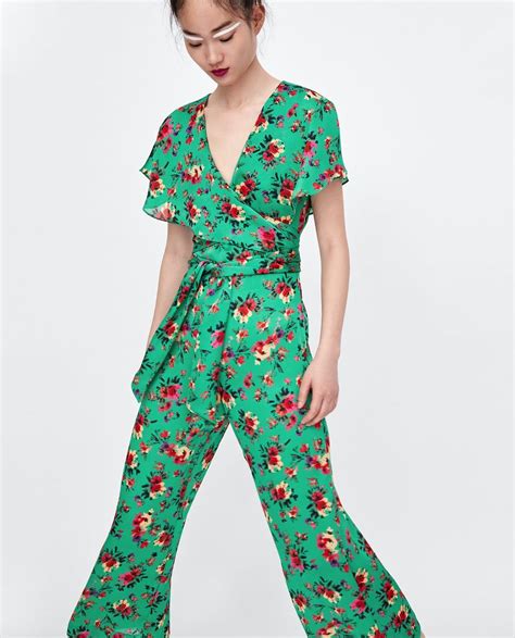 Floral Print Wrap Jumpsuit Wrap Jumpsuit Jumpsuits For Women Jumpsuit