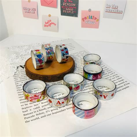 Jual 1 Pcs Washi Tape Glitter Silver Bergambar Untuk Dekorasi Scrapbook