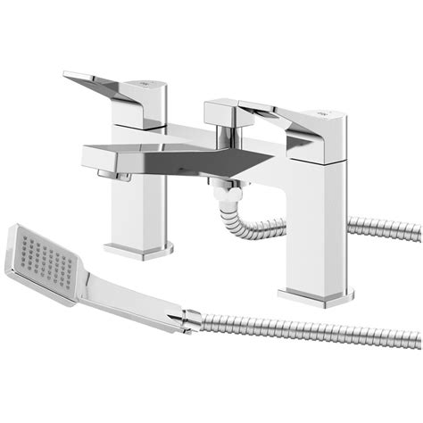 Hudson Reed Soar Chrome Twin Lever Bath Shower Mixer Tap Soa Bath