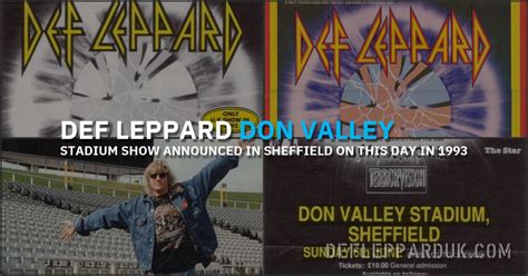 Years Ago Def Leppard Announce Sheffield Don Valley Stadium Show