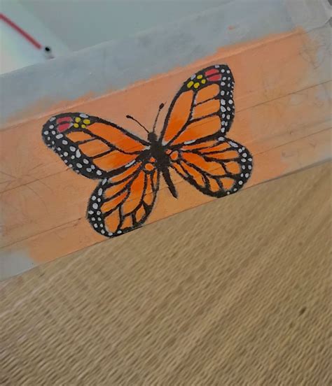 Butterfly With Acrylics Drawings Butterfly Turtle