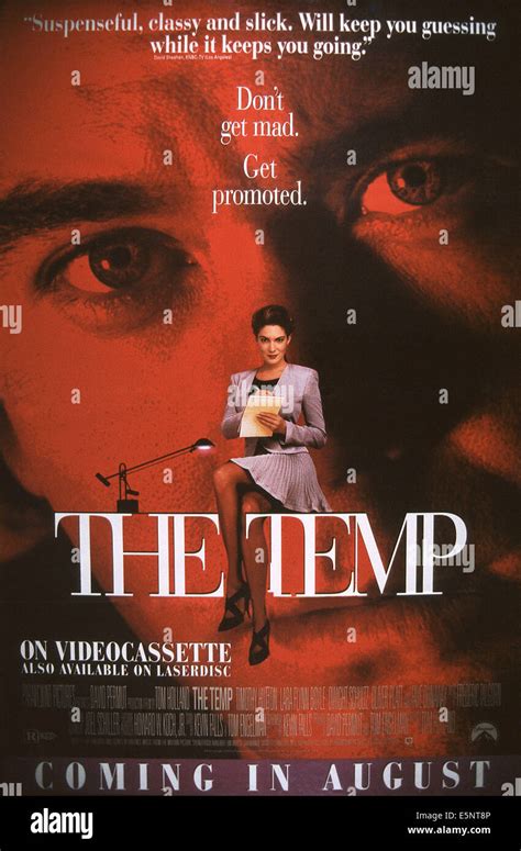 The Temp Us Poster Lara Flynn Boyle Timothy Hutton Rear 1993