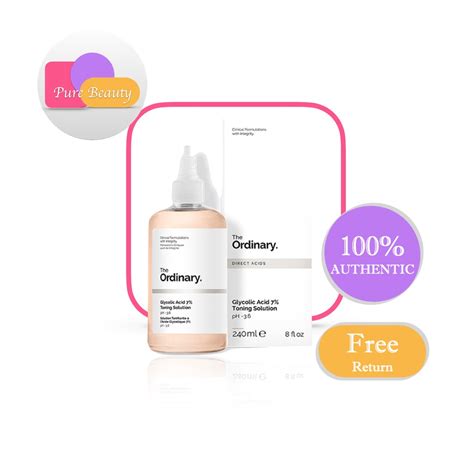 The Ordinary Glycolic Acid 7 Exfoliating Toning Solution Size 240ml Shopee Philippines