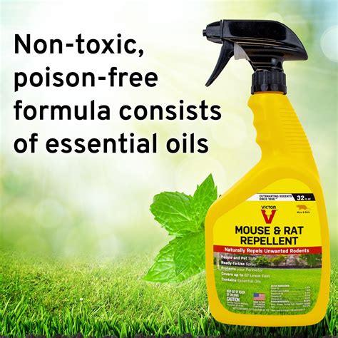 Victor Natural Mice Deterrent And Rat Repellent Spray 32 Oz