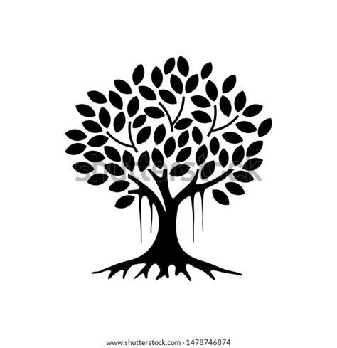 Tree Vector Illustrations Roots Mangrove Tree Stock Vector Royalty