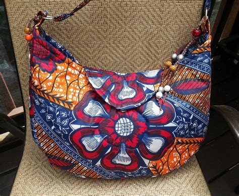 Large Colorful Hobo Fabric Bagafrican Wax Print Etsy