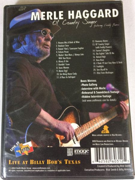 Merle Haggard Ol Country Singer Dvd Merle Haggard Official Store