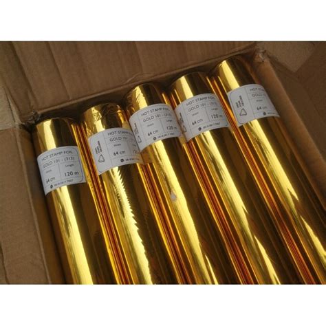 Jual Hot Stamping Foil Gold Emas Poly Emboss Hot Print Cm X M Shopee Indonesia