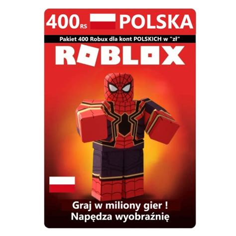 400 ROBLOX POLSKA 400 Robux RS Doładowanie 13628751324 - Sklepy, Opinie ...
