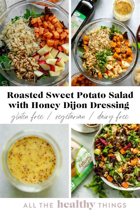 Roasted Sweet Potato Salad With Honey Dijon Dressing