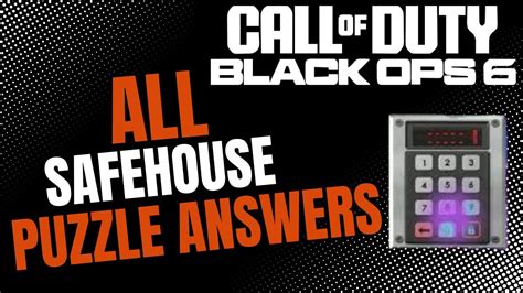 All Safehouse Puzzle Codes And Answers Black Ops Campaign Solve