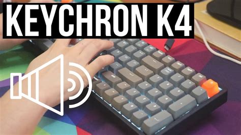 Keychron K4 With Gateron Yellows And Stock ABS Keycaps Typing Sounds