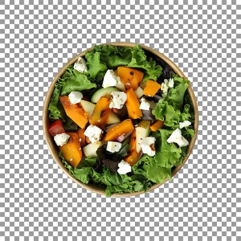 Ensalada De Calabaza Y Verduras Sobre Fondo Transparente Archivo Psd