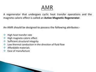 Magnetic Refrigeration Seminar Ppt Ppt