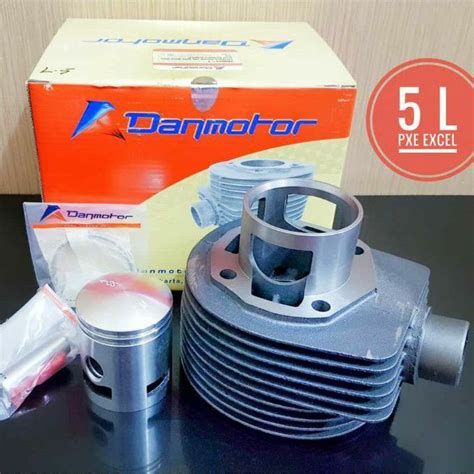 Jual Blok Seher Vespa Lobang 5 Blok Piston Set Vespa DANMOTOR LOBANG 5