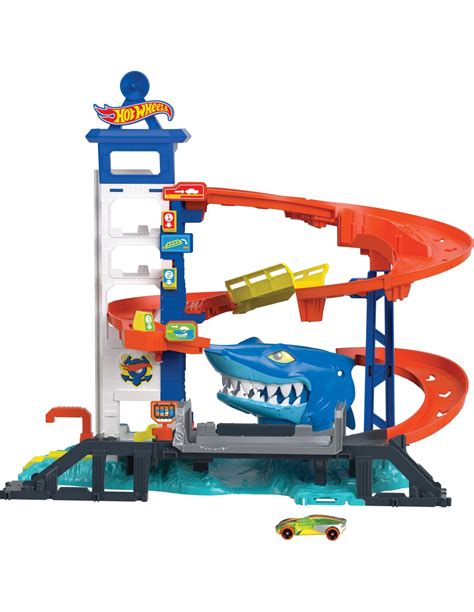 Hot Wheels City City Set Super Squalo Playset Con Macchinina Hot Wheels Pista A Tema Nemesi