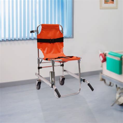 Stair Chair Ems Medical Emergency Evacuation 2 Wheel Lift Orange Fast