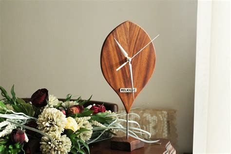 Clock Desk Clock Wooden Desk Clock Modern Table Clock - Etsy