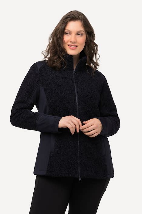 Veste En Polaire Moelleuse Col Montant Et Fermeture Clair Double