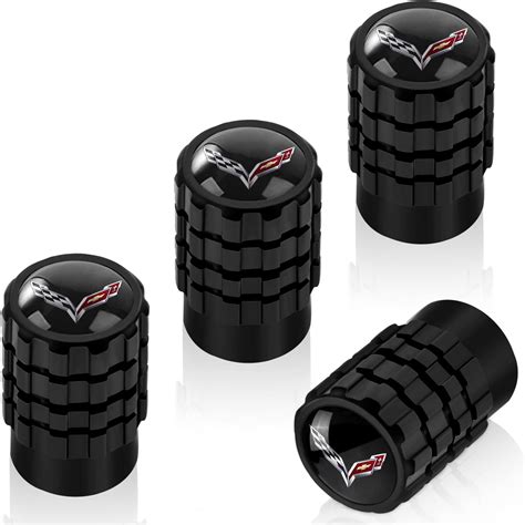 Amazon Pcs Black Metal Car Wheel Tire Valve Stem Cover Auto