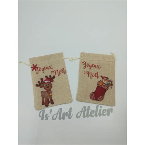 Mini Hotte de Noël en jute