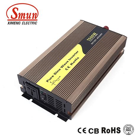 Smun 1500w 12vdc 24vdc 48vdc To 110vac 220vac Pure Sine Wave Inverter