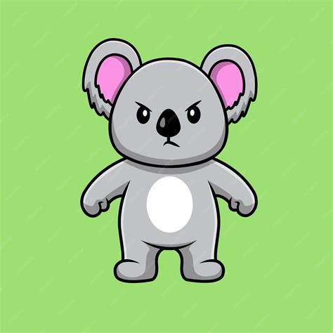 Premium Vector Cute Angry Koala Cartoon Vector Icon Illustration