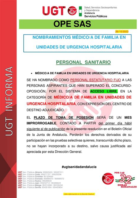 Ugt Servicios P Blicos Sevilla Concurso Oposicion Sas