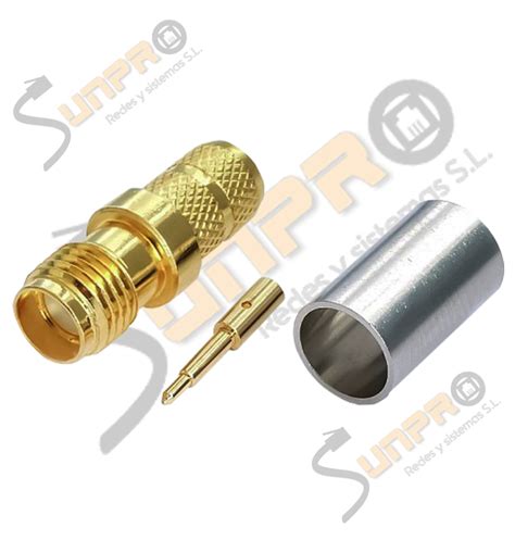 Conector Coaxial SMA RP M Pin H Crimpar RG58 223 Sunpro Redes Y Sistemas