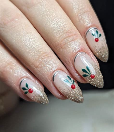 50 Festive Holiday Nail Designs And Ideas Dark Red Nails With Snowflakes