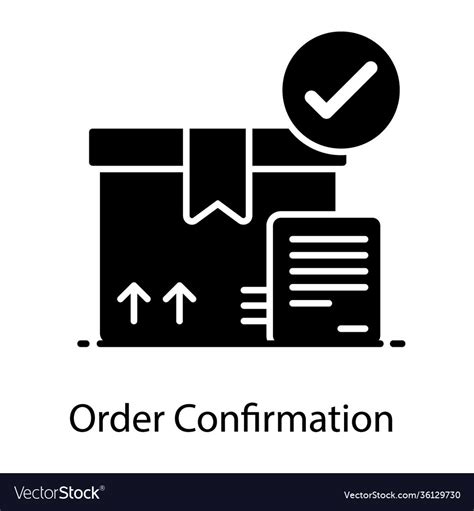 Order Confirmation Royalty Free Vector Image Vectorstock