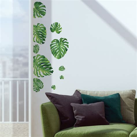 Sticker Nature Feuilles Tropicales Verdoyantes Stickers Stickers