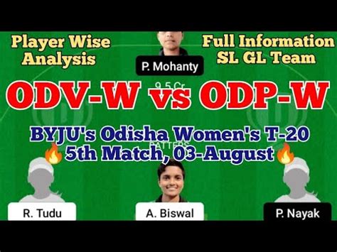 ODV W Vs ODP W Dream 11 Prediction L Odv W Vs Odp W Dream11 Team ODV