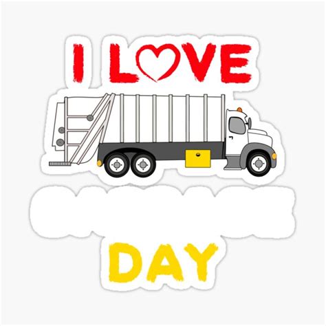 "Garbage Truck T Shirt - Garbage Day - White Garbage Truck" Sticker for ...